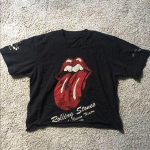 rolling stones cropped tee